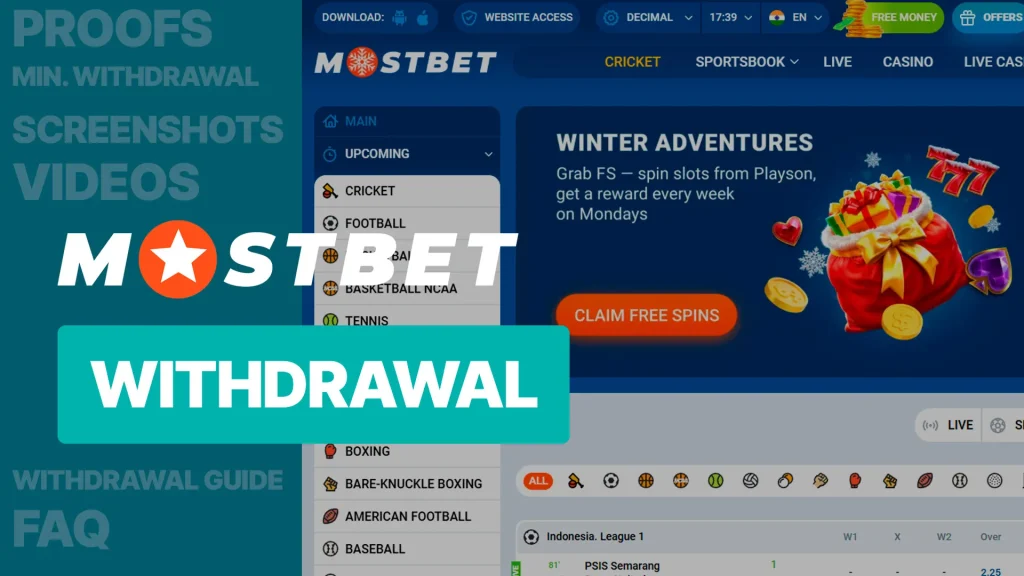 Mostbet withdrawal proof